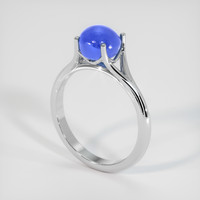 3.60 Ct. Bluish Purple Sapphire Ring, 18K White Gold 2
