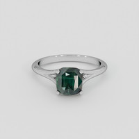 2.58 Ct. Green Sapphire Ring, 18K White Gold 1