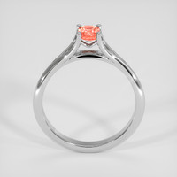 0.58 Ct. Padparadscha Sapphire Ring, 18K White Gold 3