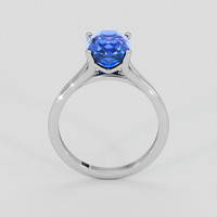 2.86 Ct. Blue Sapphire Ring, 18K White Gold 3