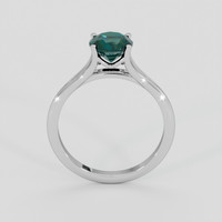 1.41 Ct. Bluish Green Sapphire Ring, 18K White Gold 3