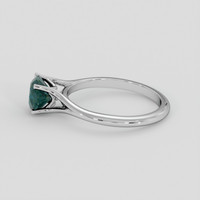 1.41 Ct. Bluish Green Sapphire Ring, 18K White Gold 4