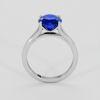 3.50 Ct. Blue Sapphire Ring, 18K White Gold 3