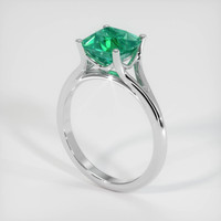 2.09 Ct. Emerald Ring, 18K White Gold 2
