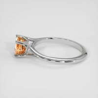 3.02 Ct. Padparadscha Sapphire Ring, 18K White Gold 4