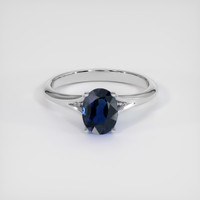 1.80 Ct. Sapphire Ring, 18K White Gold 1