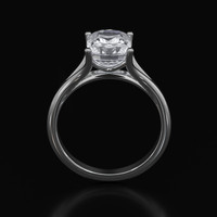2.66 Ct. Sapphire Ring, 18K White Gold 3