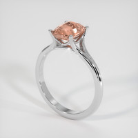 2.17 Ct. Sapphire Ring, 18K White Gold 2