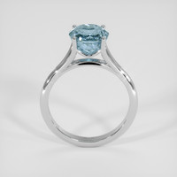 3.24 Ct. Greenish Blue Sapphire Ring, 18K White Gold 3