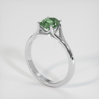 1.40 Ct. Green Sapphire Ring, 18K White Gold 2