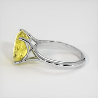 5.46 Ct. Yellow Sapphire Ring, 18K White Gold 4