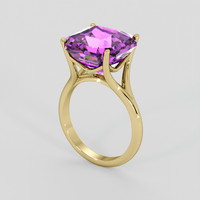 6.84 Ct. Pinkish Purple Amethyst Ring, 10K Yellow Gold 2