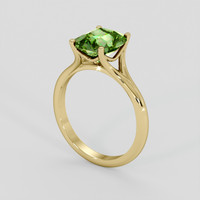 2.71 Ct. Green (Lime Green) Peridot Ring, 10K Yellow Gold 2