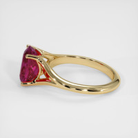 2.40 Ct. Purplish Red Rubellite Tourmaline Ring, 10K Yellow Gold 4
