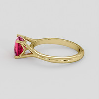 1.86 Ct. Pinkish Red Ruby Ring, 10K Yellow Gold 4