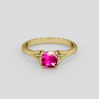 1.02 Ct. Pinkish Red Ruby Ring, 10K Yellow Gold 1