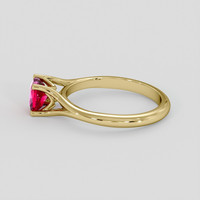 1.02 Ct. Pinkish Red Ruby Ring, 10K Yellow Gold 4