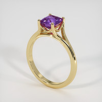1.56 Ct. Bluish Purple Sapphire Ring, 10K Yellow Gold 2
