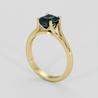 2.09 Ct. Bluish Green Sapphire Ring, 10K Yellow Gold 2