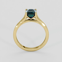 2.09 Ct. Bluish Green Sapphire Ring, 10K Yellow Gold 3