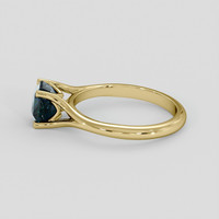 2.09 Ct. Bluish Green Sapphire Ring, 10K Yellow Gold 4