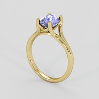2.01 Ct. Violet Sapphire Ring, 10K Yellow Gold 2