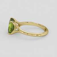 3.01 Ct. Yellowish Green Sapphire Ring, 10K Yellow Gold 4