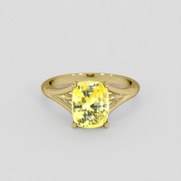 2.68 Ct. Yellow Sapphire Ring, 10K Yellow Gold 1