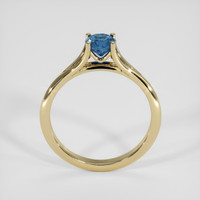 0.65 Ct. Greenish Blue Sapphire Ring, 14K Yellow Gold 3