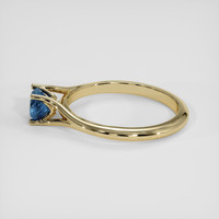 0.65 Ct. Greenish Blue Sapphire Ring, 14K Yellow Gold 4