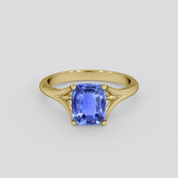 2.08 Ct. Blue Sapphire Ring, 14K Yellow Gold 1