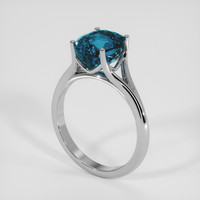 6.64 Ct. Greenish Blue Zircon Ring, 14K Yellow Gold 2