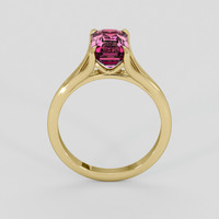 2.69 Ct. Purplish Pink Rhodolite Garnet Ring, 14K Yellow Gold 3