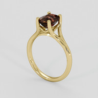2.94 Ct. Orangish Brown Zircon Ring, 14K Yellow Gold 2