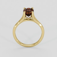 2.94 Ct. Orangish Brown Zircon Ring, 14K Yellow Gold 3