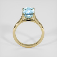5.61 Ct. Blue Aquamarine Ring, 14K Yellow Gold 3