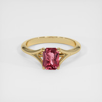 1.28 Ct. Pink Sapphire Ring, 14K Yellow Gold 1