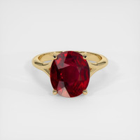 4.04 Ct. Ruby Ring, 14K Yellow Gold 1