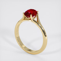 1.42 Ct. Ruby Ring, 14K Yellow Gold 2