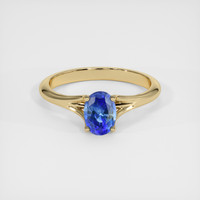 1.11 Ct. Blue Sapphire Ring, 14K Yellow Gold 1