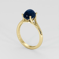 3.66 Ct. Bluish Green Sapphire Ring, 14K Yellow Gold 2