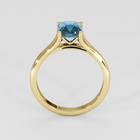 1.60 Ct. Greenish Blue Sapphire Ring, 14K Yellow Gold 3