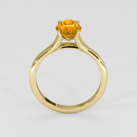 2.01 Ct. Yellowish Orange Sapphire Ring, 14K Yellow Gold 3