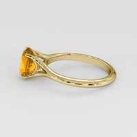 2.01 Ct. Yellowish Orange Sapphire Ring, 14K Yellow Gold 4