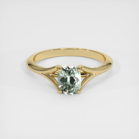 1.00 Ct. Green Sapphire Ring, 14K Yellow Gold 1
