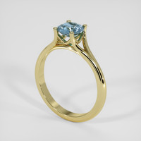 1.02 Ct. Greyish Blue Sapphire Ring, 14K Yellow Gold 2