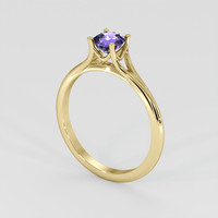 0.91 Ct. Purple Sapphire Ring, 14K Yellow Gold 2