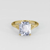 3.56 Ct. Blue Sapphire Ring, 14K Yellow Gold 1