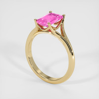1.90 Ct. Pink Sapphire Ring, 14K Yellow Gold 2
