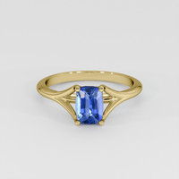 1.54 Ct. Blue Sapphire Ring, 14K Yellow Gold 1